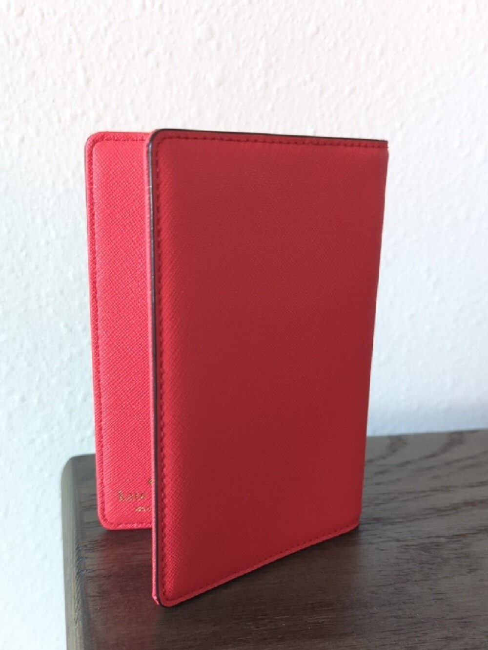 kate spade coral passport cover with gold foil - Picture 3 of 3